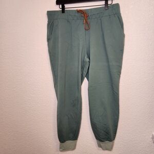 Ascend Men's Green Jogger Pants elastic waist hiking jogger Size L